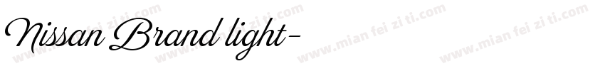 Nissan Brand light字体转换